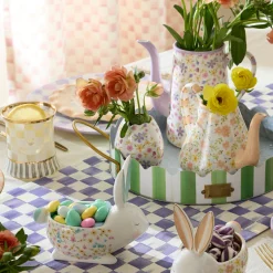 Posie Patch Ceramic Egg Vases, Set of 3
