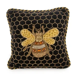 Queen Bee Black Throw Pillow
