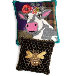 Queen Bee Black Throw Pillow