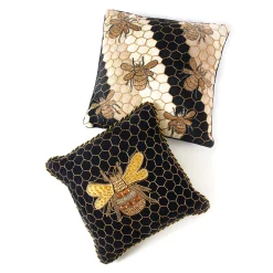 Queen Bee Black Throw Pillow
