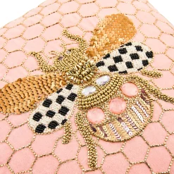 Queen Bee Pink Throw Pillow