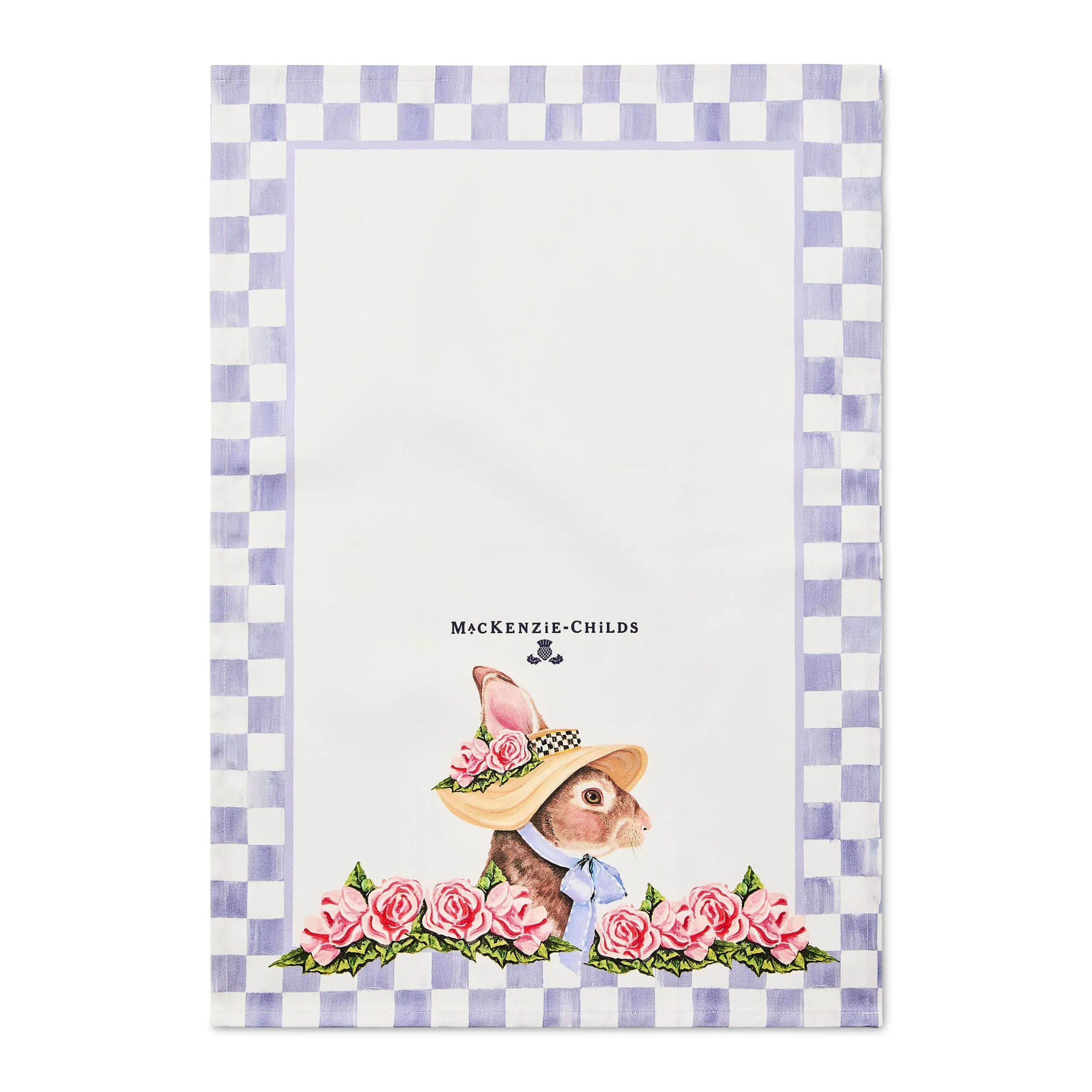 Rabbit with Bonnet Printed Dish Towel