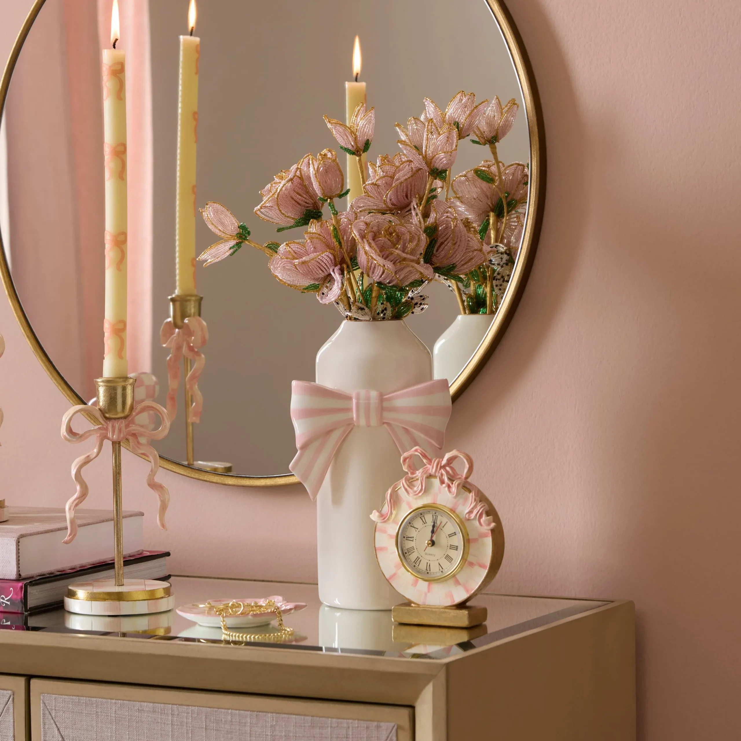 Rosy Bow Vase