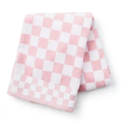 Rosy Check Bath Towel
