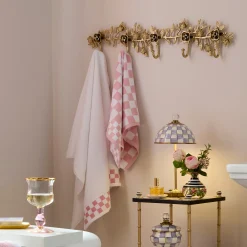 Rosy Check Bath Towel