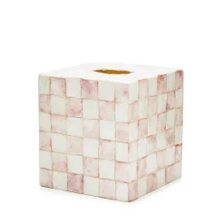 Rosy Check Capiz Boutique Tissue Box Cover