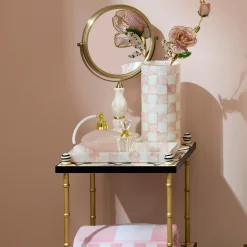 Rosy Check Capiz Vanity Tray