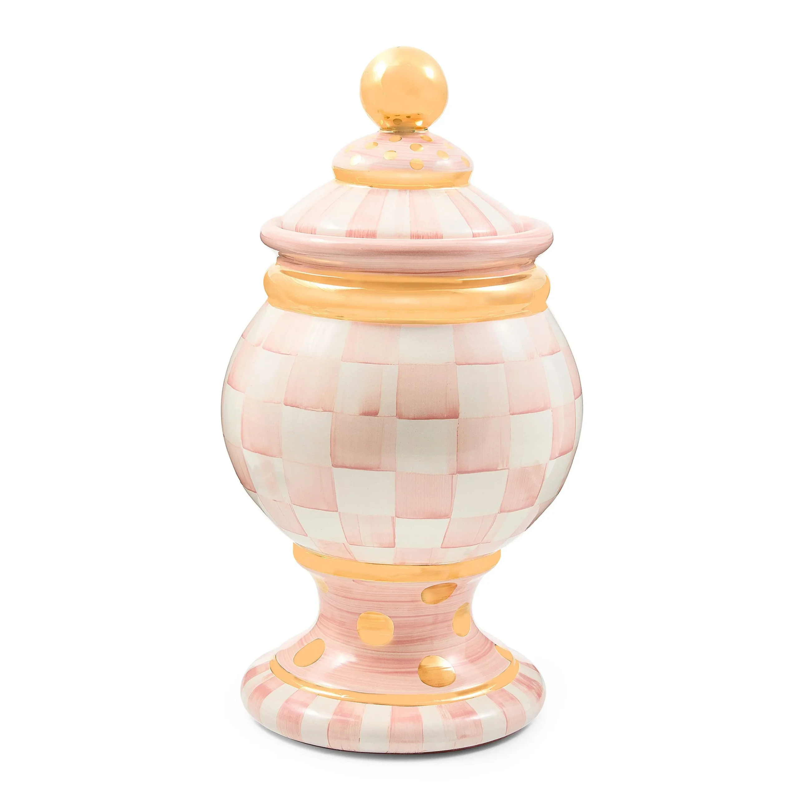 Rosy Check Ceramic Globe Canister