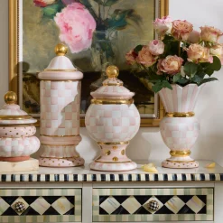 Rosy Check Ceramic Globe Canister
