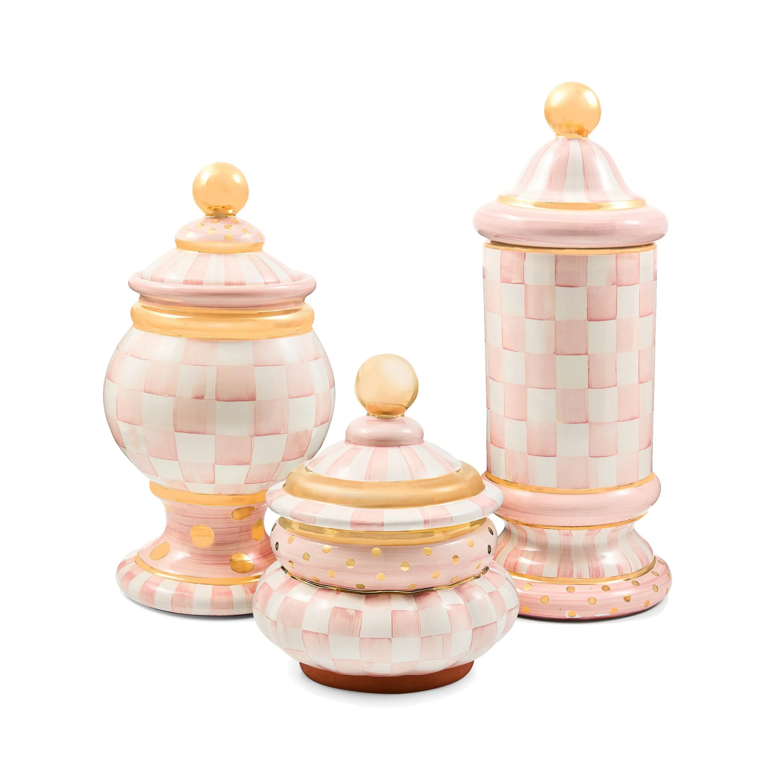 Rosy Check Ceramic Globe Canister