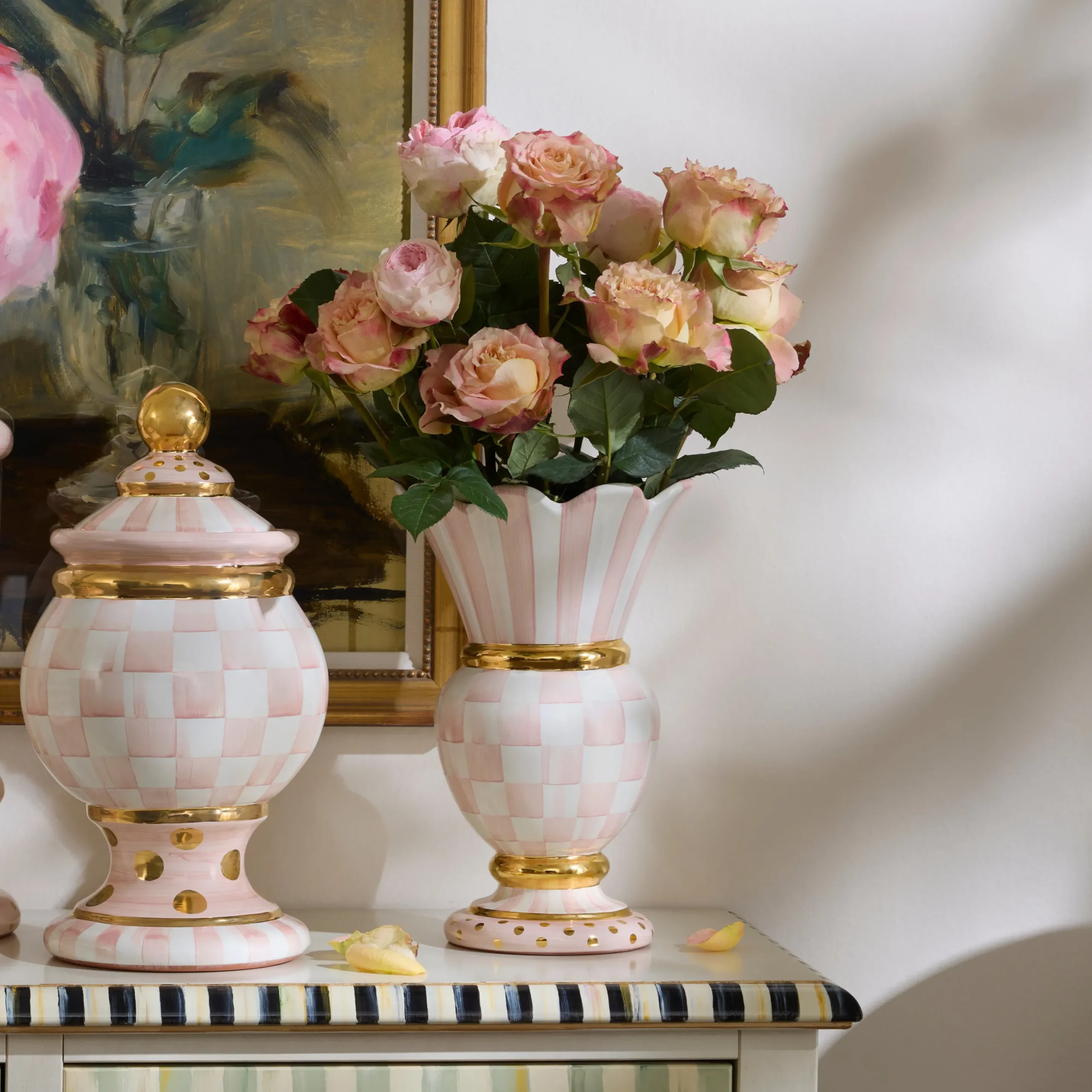 Rosy Check Ceramic Great Vase