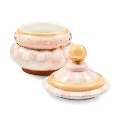 Rosy Check Ceramic Groovy Canister