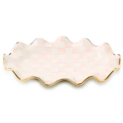 Rosy Check Ceramic Serving Platter