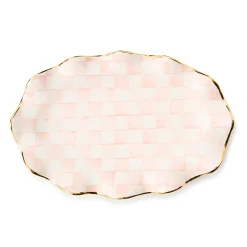 Rosy Check Ceramic Serving Platter