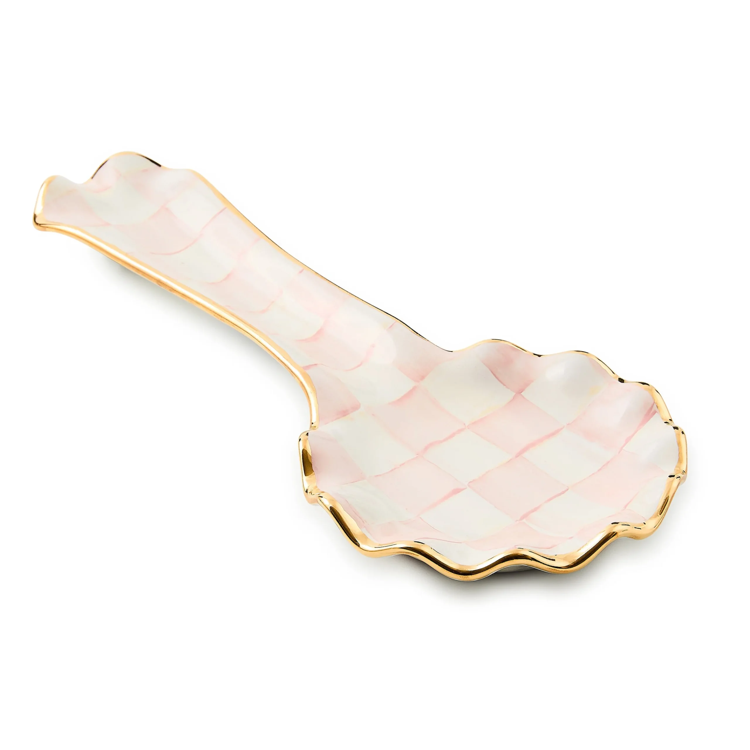 Rosy Check Ceramic Spoon Rest