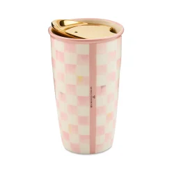 Rosy Check Ceramic Travel Cup