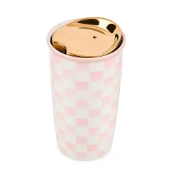 Rosy Check Ceramic Travel Cup
