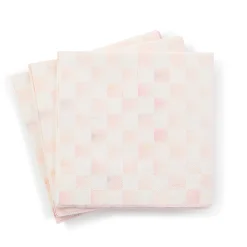 Rosy Check Cocktail Paper Napkins