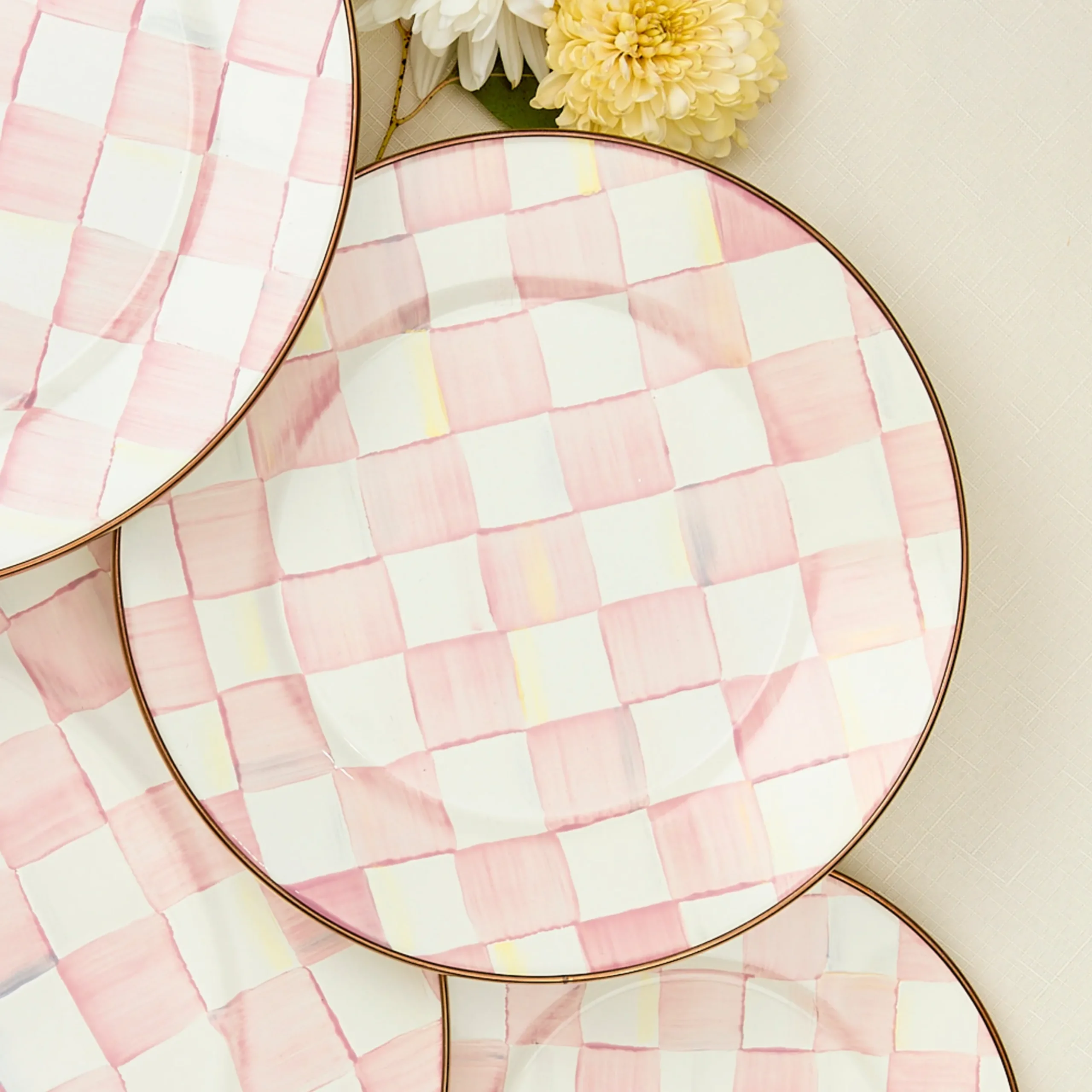 Rosy Check Dinner Plate