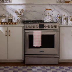 Rosy Check Dish Towel