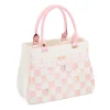 Rosy Check Doodles Handbag Vase