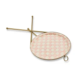 Rosy Check Enamel Tilt Accent Table