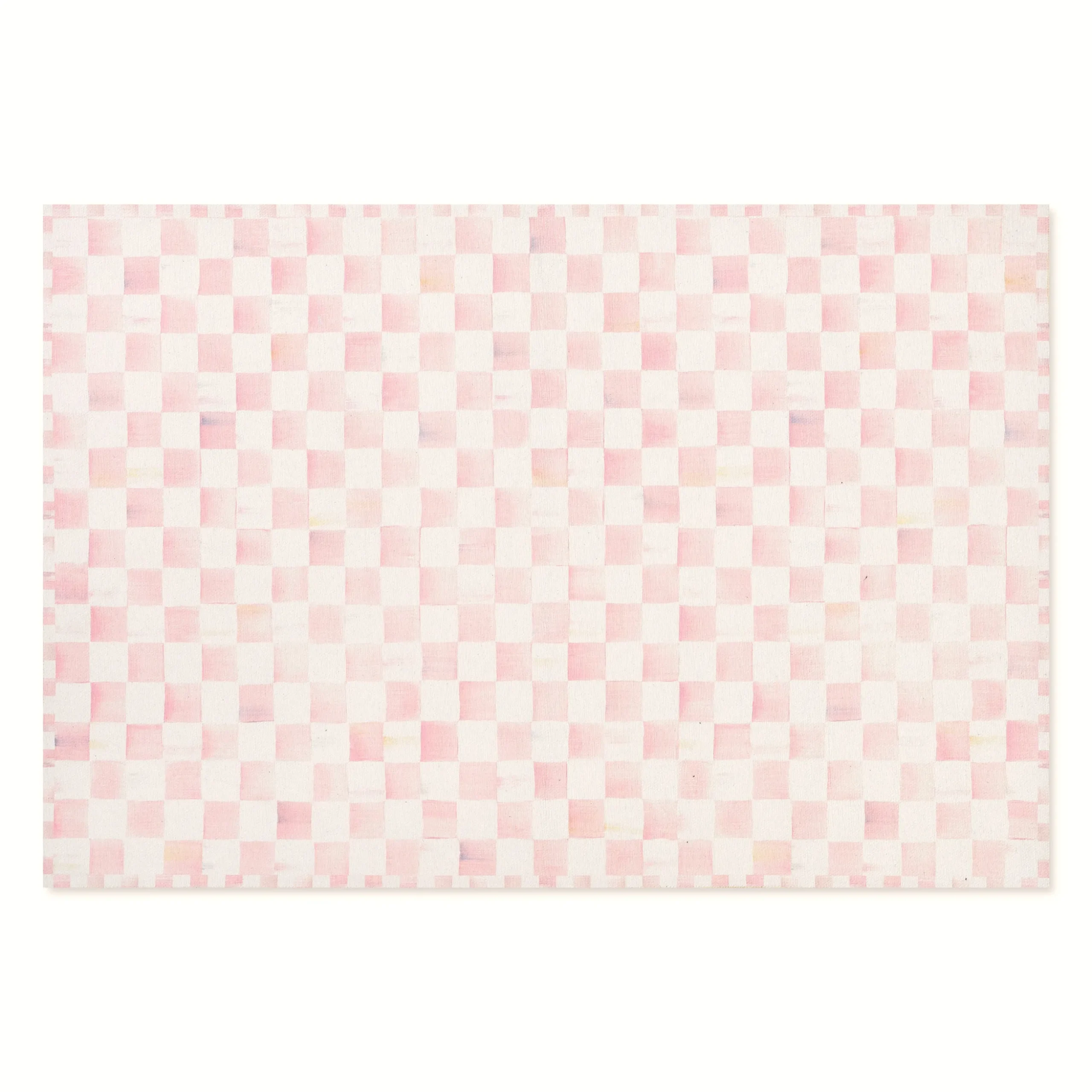 Rosy Checkered 5' x 7'6" Washable Rug