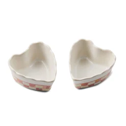 Rosy Check Everyday Heart Ramekins, Set of 2