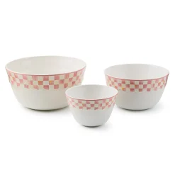 Rosy Check Everyday Mixing Bowls, Set of 3