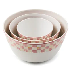 Rosy Check Everyday Mixing Bowls, Set of 3
