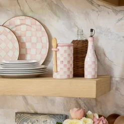 Rosy Check Farmhouse Canister