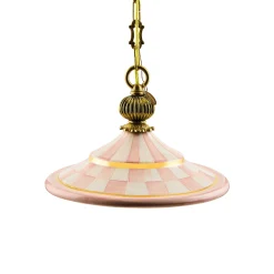 Rosy Check Flared Ceramic Pendant Lamp