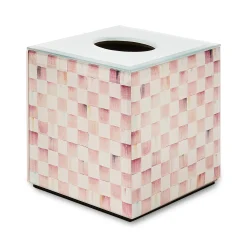 Rosy Check Glass Boutique Tissue Cover