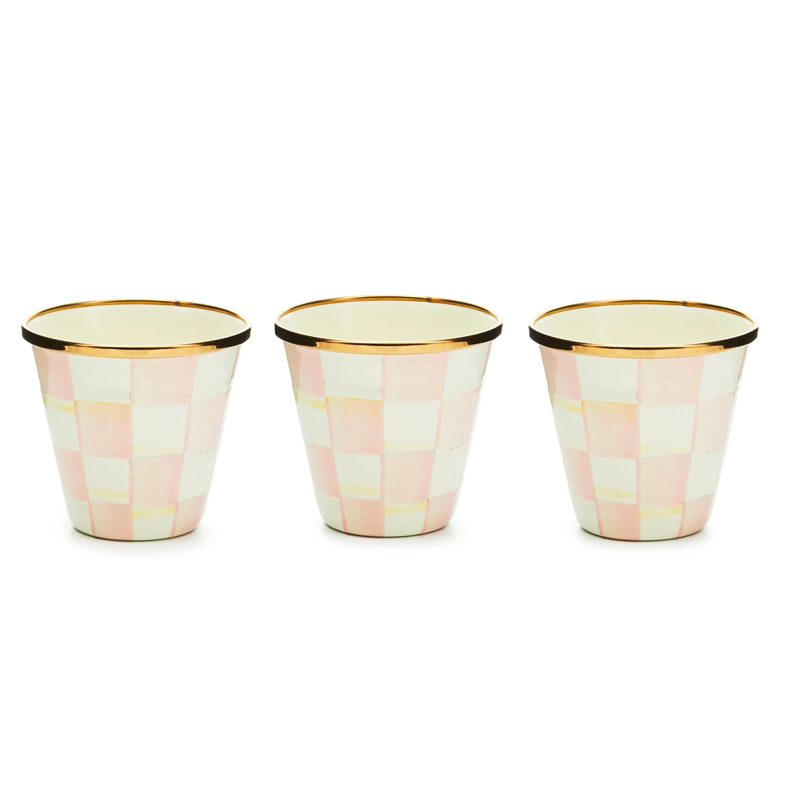Rosy Check Herb Pots, Set of 3