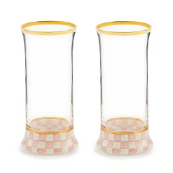 Rosy Check Highball Glass, Set of 2