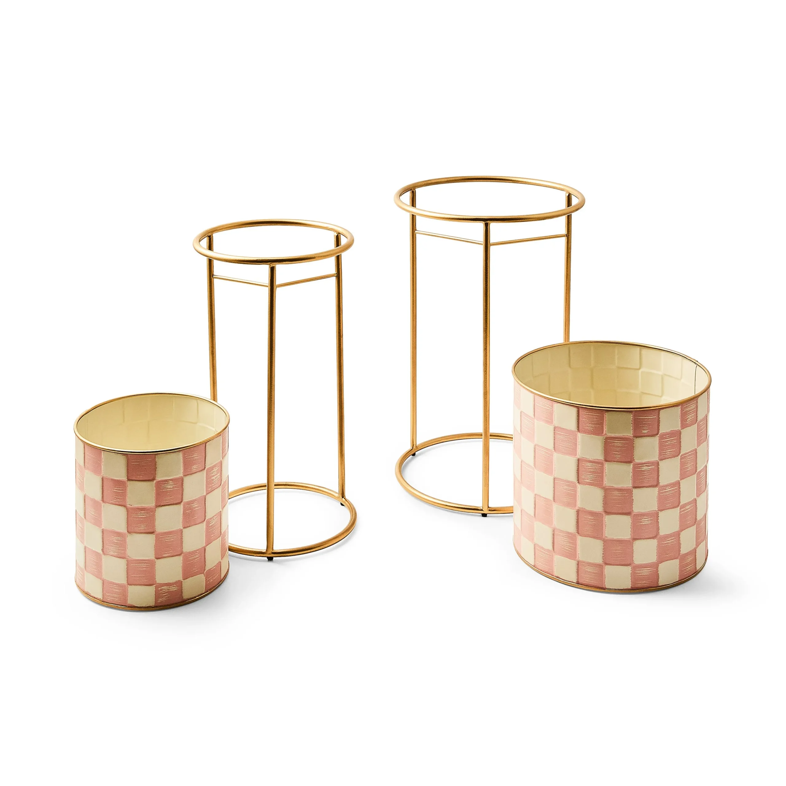 Rosy Check It Out Planters, Set of 2