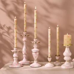 Rosy Check Large Candlestick