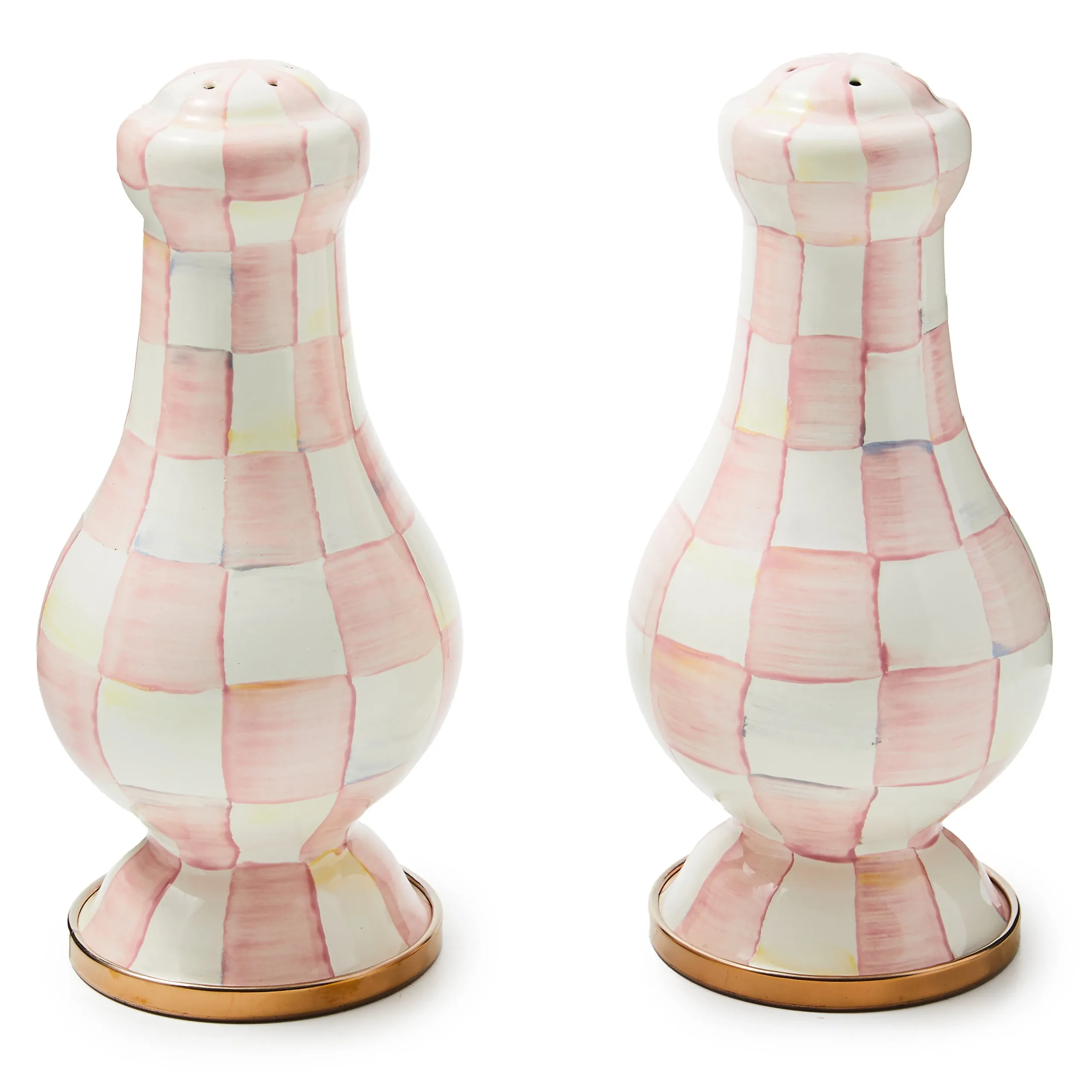 Rosy Check Large Salt & Pepper Shakers