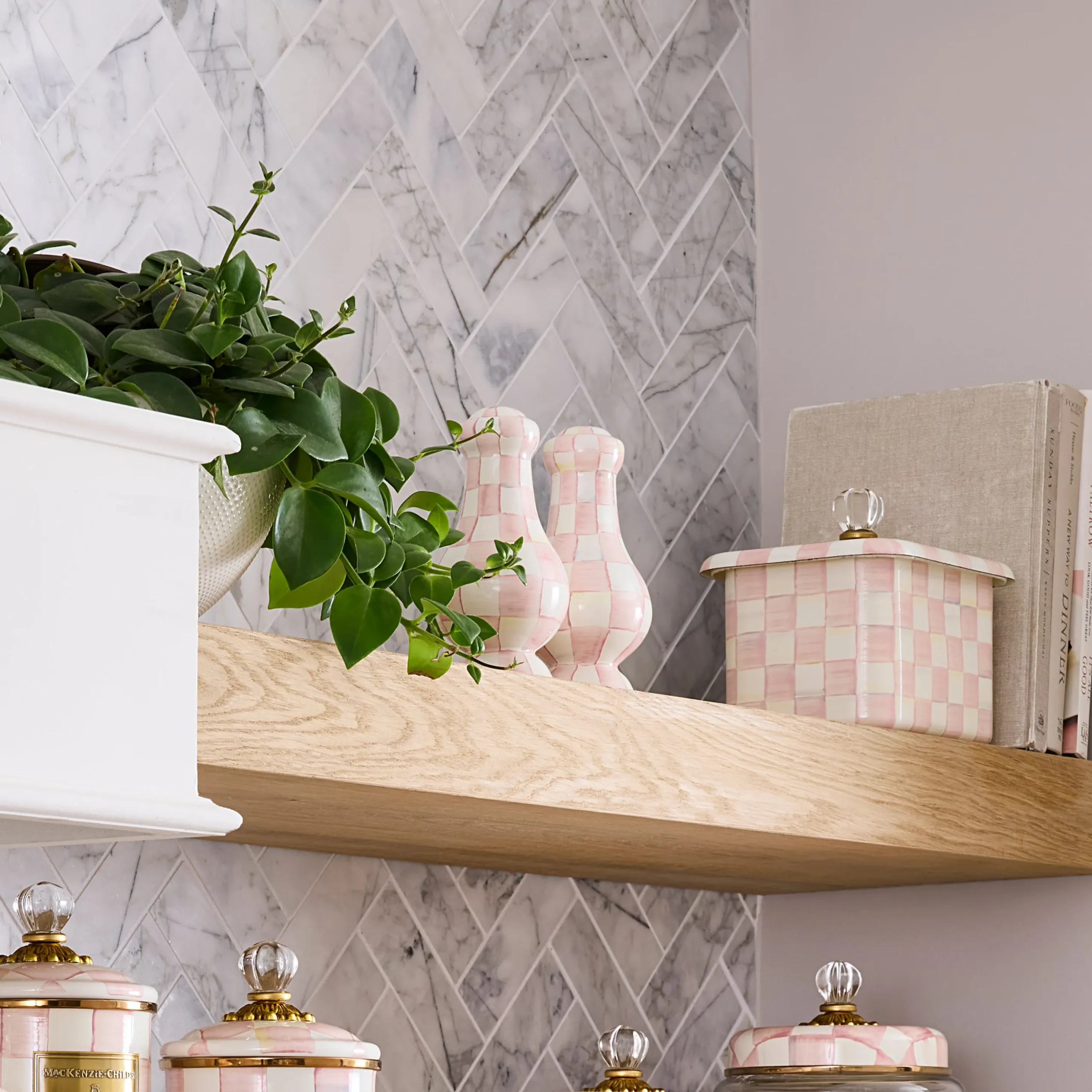 Rosy Check Large Salt & Pepper Shakers