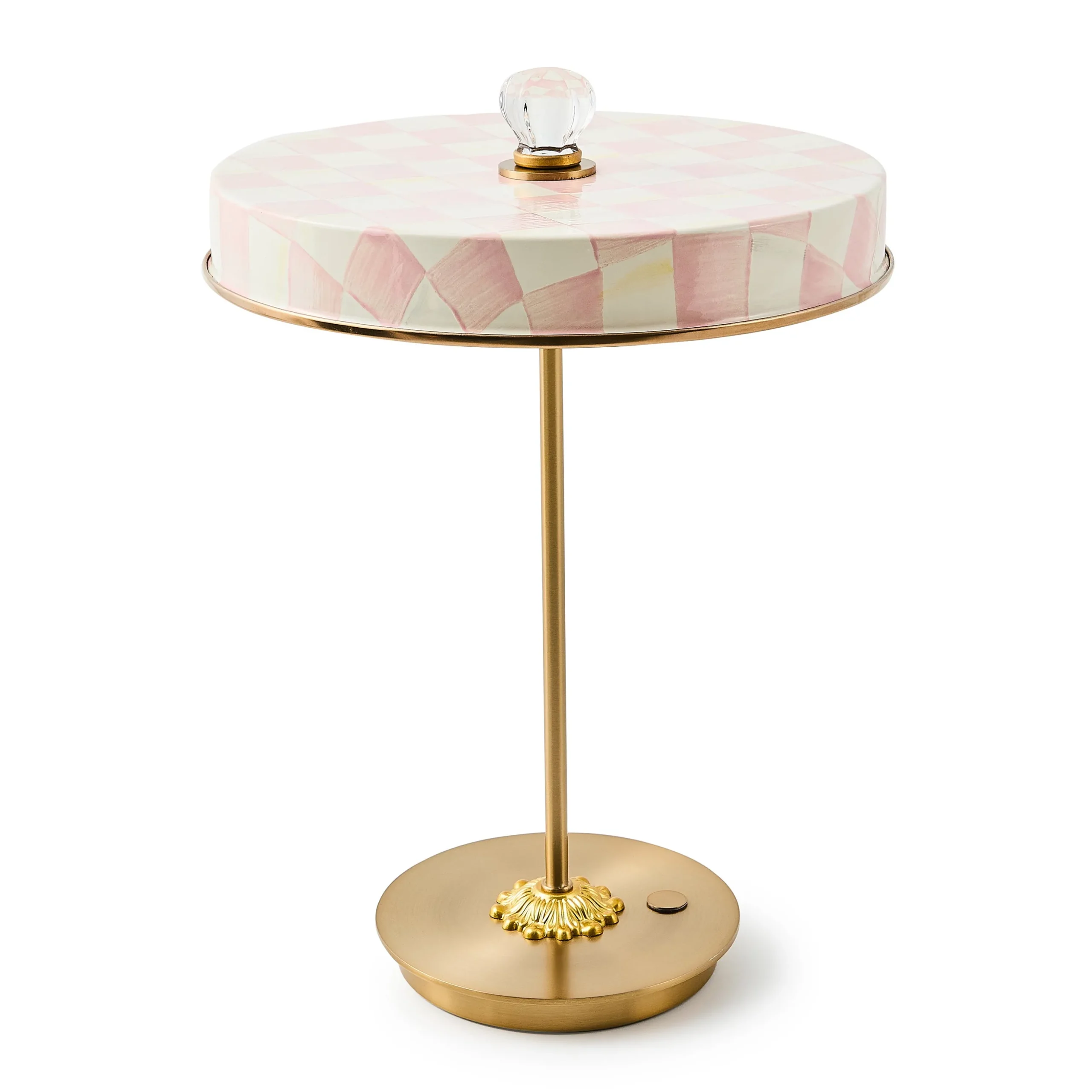 Rosy Check LED Rechargeable Disk Table Lamp