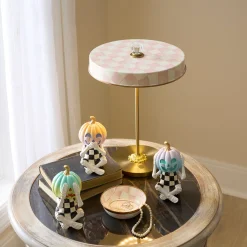 Rosy Check LED Rechargeable Disk Table Lamp
