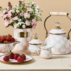 Rosy Check Lidded Sugar Bowl