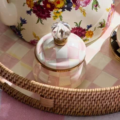 Rosy Check Lidded Sugar Bowl