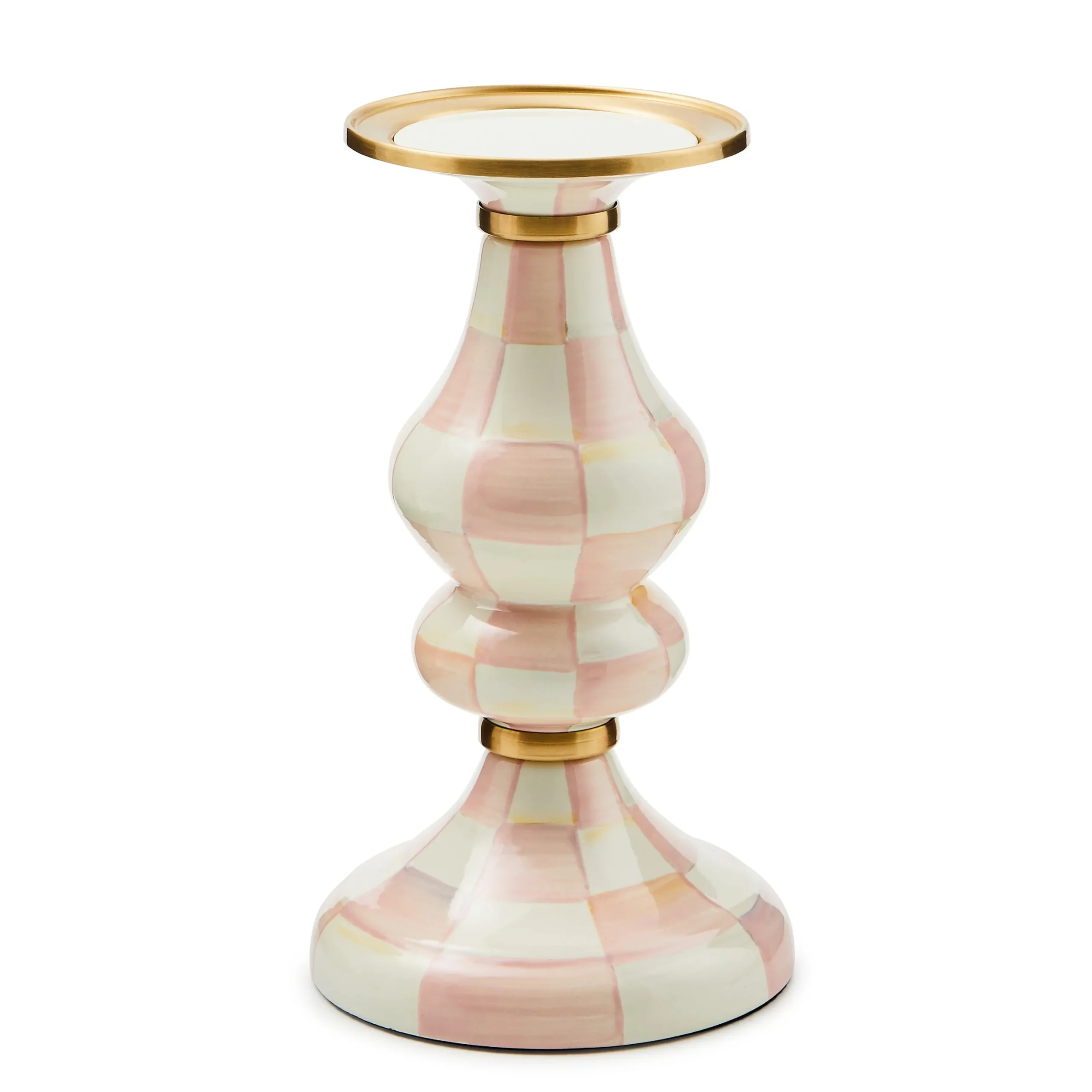 Rosy Check Medium Pillar Candlestick