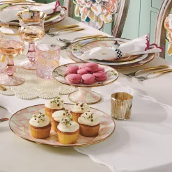 Rosy Check Mini Pedestal Platter