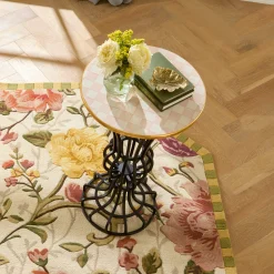 Rosy Check Pedestal Accent Table