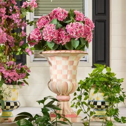 Rosy Check Pedestal Urn
