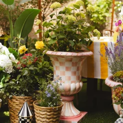 Rosy Check Pedestal Urn