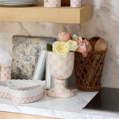Rosy Check Pedestal Vase