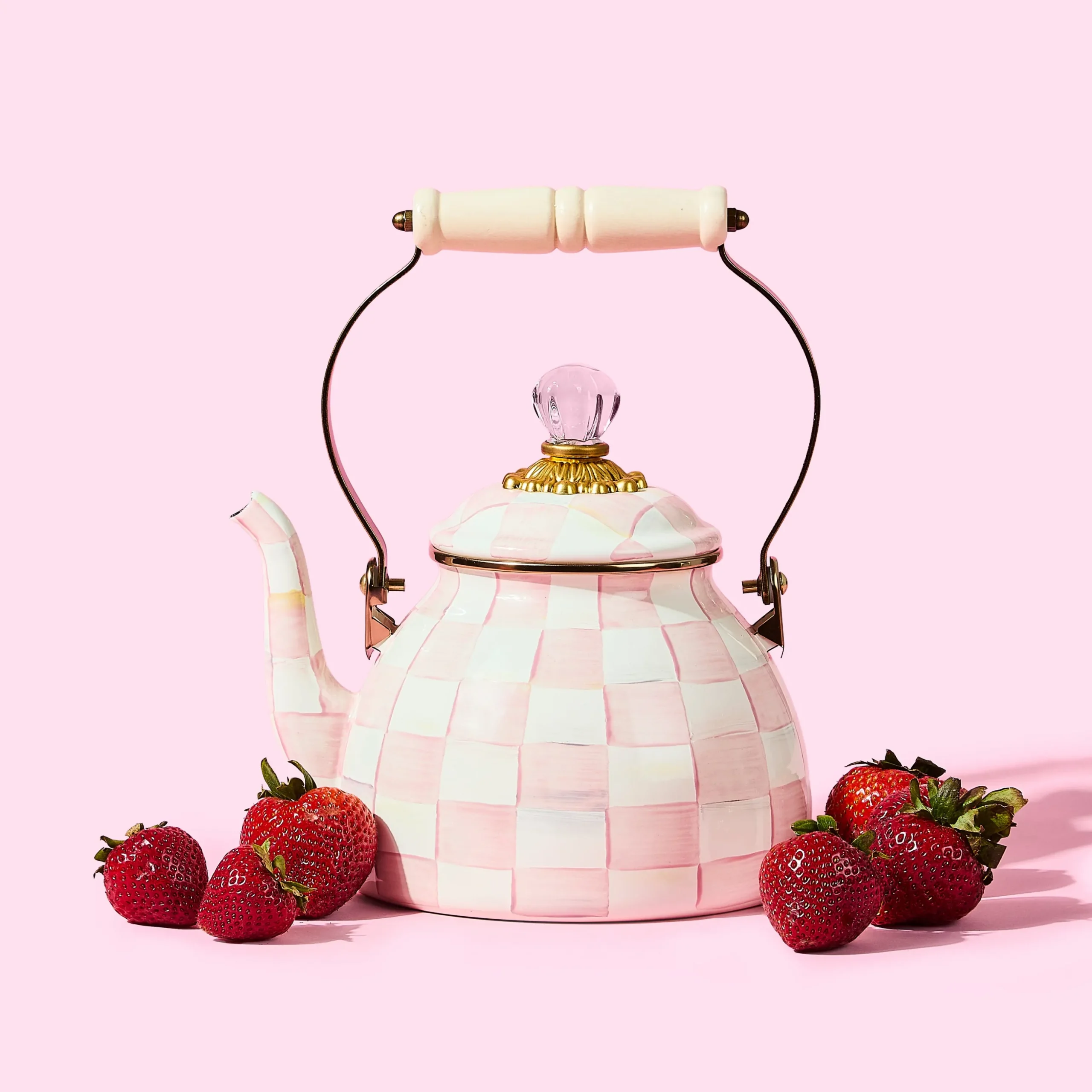 Rosy Check 2 Quart Tea Kettle